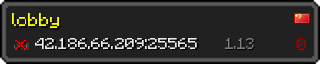 Userbar 320x64 in minecraft style for 42.186.66.209:25565