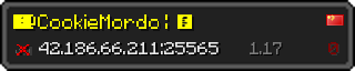 Юзербар 320x64 у стилі майнкрафт для сервера 42.186.66.211:25565