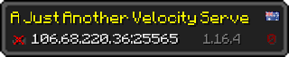 Userbar 320x64 in minecraft style for 106.68.220.36:25565