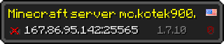 Userbar 320x64 in Minecraft-Stil für den Server 167.86.95.142:25565