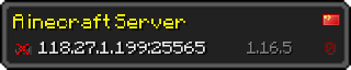 Userbar 320x64 in minecraft style for 118.27.1.199:25565