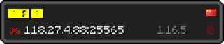 Userbar 320x64 in minecraft style for 118.27.4.88:25565