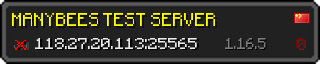 Userbar 320x64 in minecraft style for 118.27.20.113:25565