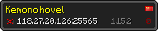 Userbar 320x64 in minecraft style for 118.27.20.126:25565