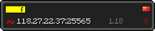 Userbar 320x64 in minecraft style for 118.27.22.37:25565