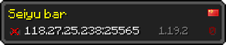 Userbar 320x64 in minecraft style for 118.27.25.238:25565