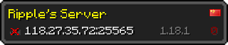 Userbar 320x64 in minecraft style for 118.27.35.72:25565