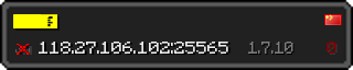 Userbar 320x64 in minecraft style for 118.27.106.102:25565