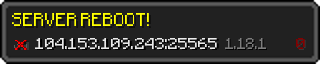 Userbar 320x64 in Minecraft-Stil für den Server 104.153.109.243:25565