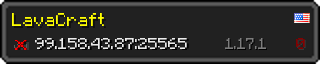 Userbar 320x64 in minecraft style for 99.158.43.87:25565