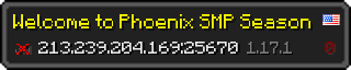 Userbar 320x64 in minecraft style for 213.239.204.169:25670