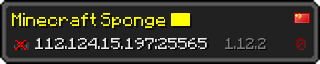 Userbar 320x64 in minecraft style for 112.124.15.197:25565