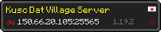 Userbar 320x64 in Minecraft-Stil für den Server 150.66.20.105:25565