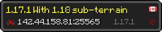 Userbar 320x64 in minecraft style for 142.44.158.81:25565