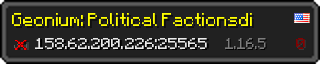 Userbar 320x64 in Minecraft-Stil für den Server 158.62.200.226:25565