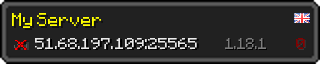 Юзербар 320x64 у стилі майнкрафт для сервера 51.68.197.109:25565