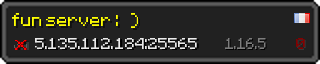 Userbar 320x64 in Minecraft-Stil für den Server 5.135.112.184:25565