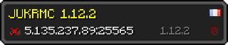 Userbar 320x64 in minecraft style for 5.135.237.89:25565