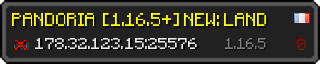 Userbar 320x64 in Minecraft-Stil für den Server 178.32.123.15:25576