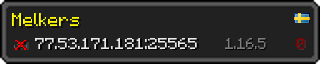 Userbar 320x64 in minecraft style for 77.53.171.181:25565