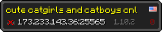 Userbar 320x64 in minecraft style for 173.233.143.36:25565