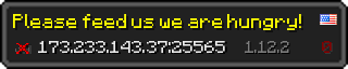 Userbar 320x64 in minecraft style for 173.233.143.37:25565