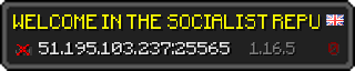 Userbar 320x64 in minecraft style for 51.195.103.237:25565