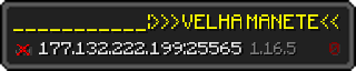 Userbar 320x64 in Minecraft-Stil für den Server 177.132.222.199:25565