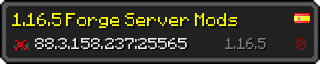 Userbar 320x64 in minecraft style for 88.3.158.237:25565