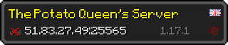 Userbar 320x64 in Minecraft-Stil für den Server 51.83.27.49:25565
