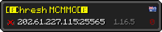 Userbar 320x64 in minecraft style for 202.61.227.115:25565