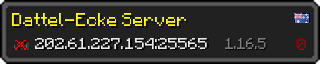 Userbar 320x64 in minecraft style for 202.61.227.154:25565