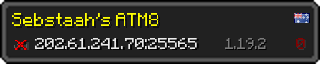 Userbar 320x64 in Minecraft-Stil für den Server 202.61.241.70:25565