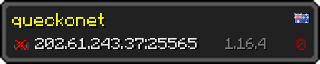 Userbar 320x64 in Minecraft-Stil für den Server 202.61.243.37:25565