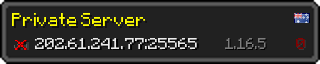 Userbar 320x64 in Minecraft-Stil für den Server 202.61.241.77:25565