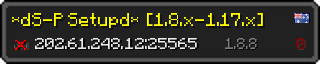 Userbar 320x64 in Minecraft-Stil für den Server 202.61.248.12:25565