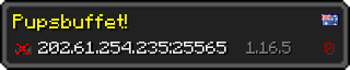 Userbar 320x64 in minecraft style for 202.61.254.235:25565