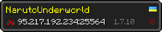 Userbar 320x64 in Minecraft-Stil für den Server 95.217.192.234:25564