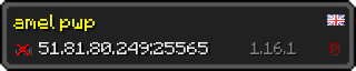 Userbar 320x64 in minecraft style for 51.81.80.249:25565