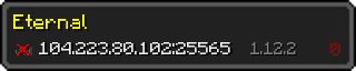 Userbar 320x64 in Minecraft-Stil für den Server 104.223.80.102:25565