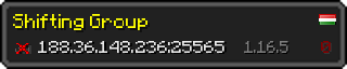 Userbar 320x64 in minecraft style for 188.36.148.236:25565