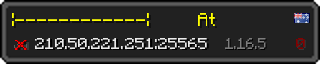 Юзербар 320x64 у стилі майнкрафт для сервера 210.50.221.251:25565