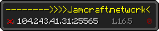 Userbar 320x64 in Minecraft-Stil für den Server 104.243.41.31:25565