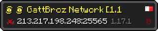 Userbar 320x64 in Minecraft-Stil für den Server 213.217.198.248:25565