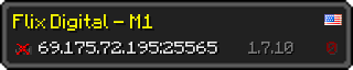 Userbar 320x64 in minecraft style for 69.175.72.195:25565