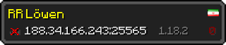 Userbar 320x64 in Minecraft-Stil für den Server 188.34.166.243:25565