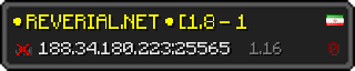 Userbar 320x64 in minecraft style for 188.34.180.223:25565