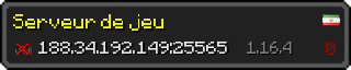 Userbar 320x64 in minecraft style for 188.34.192.149:25565