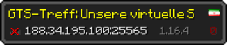 Userbar 320x64 in minecraft style for 188.34.195.100:25565