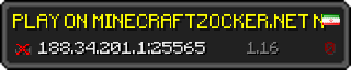 Userbar 320x64 in minecraft style for 188.34.201.1:25565